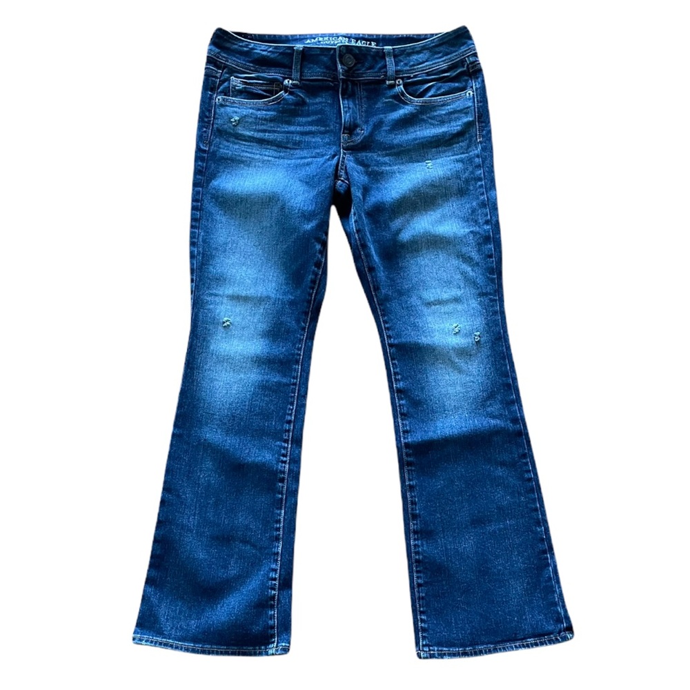 American Eagle Outfitters Size 10 Kick Boot Jeans Distressed